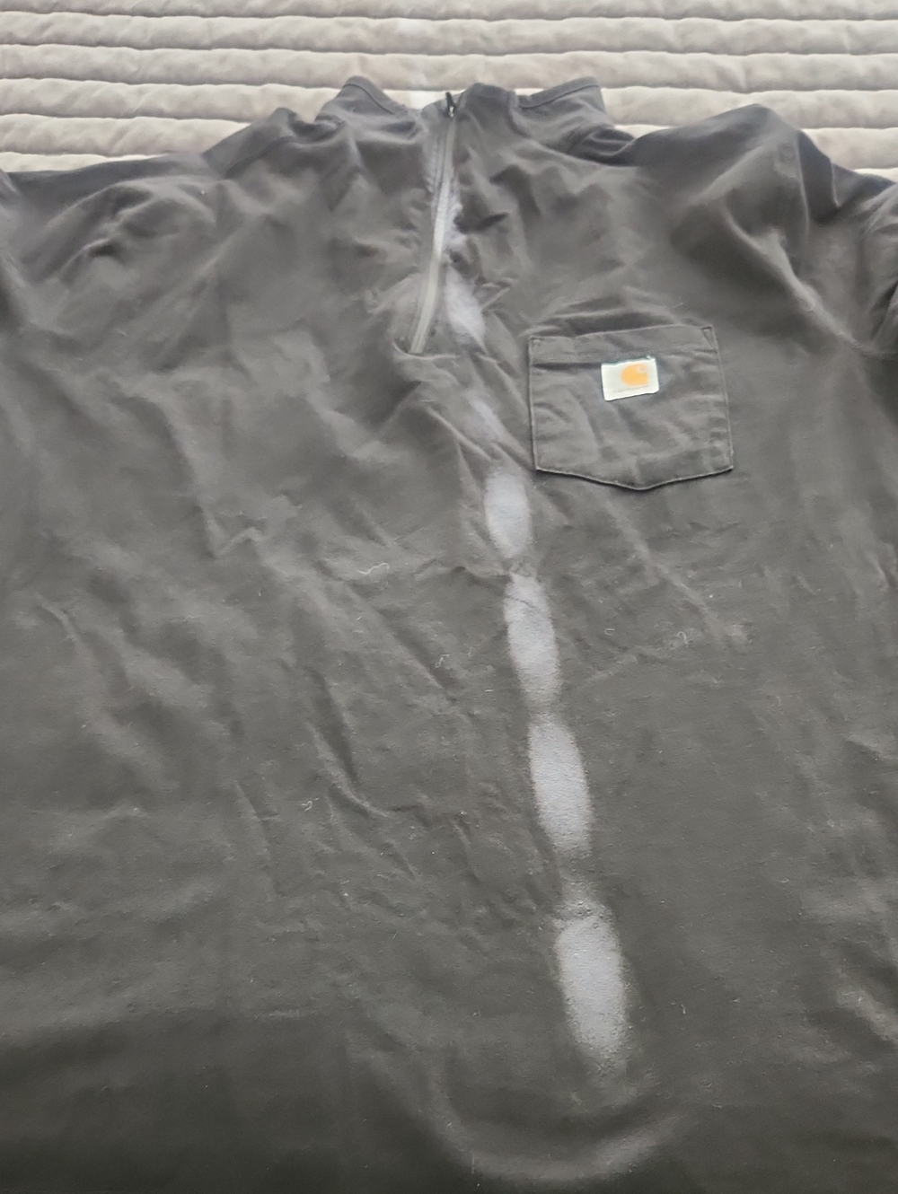 Carhartt Black Quarter-Zip Pullover with Logo Patch